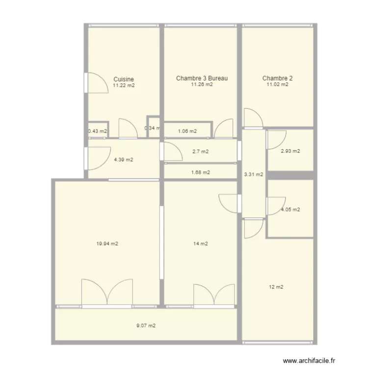 Appartement 2. Plan de 