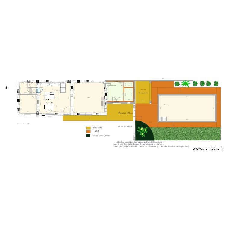 nouveau plan plage piscine. Plan de 0 pièce et 0 m2