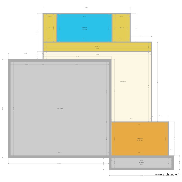 Plan terrasse. Plan de 0 pièce et 0 m2