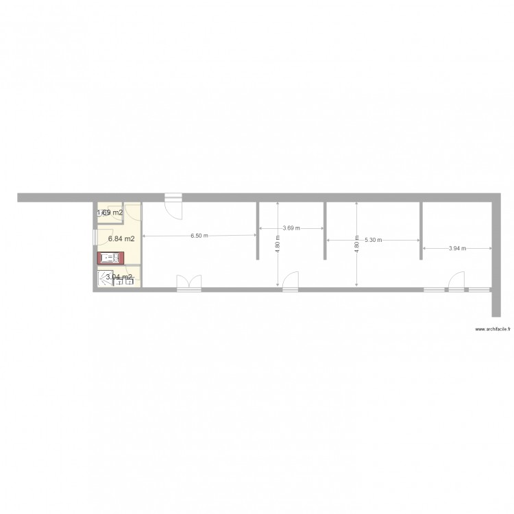 batiment annexe au carré. Plan de 0 pièce et 0 m2