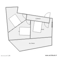disposition chambres 1er etage avec  lits