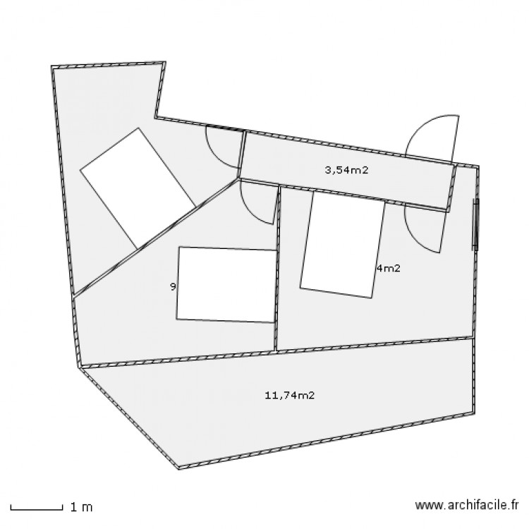 disposition chambres 1er etage avec  lits. Plan de 0 pièce et 0 m2