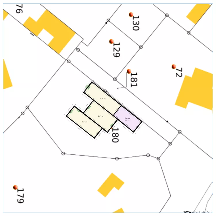 clouzeaux. Plan de 