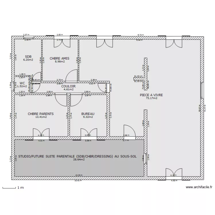 SURFACE HABITABLE A CHAUFFER. Plan de SURFACE HABITABLE A CHAUFFER. Plan de