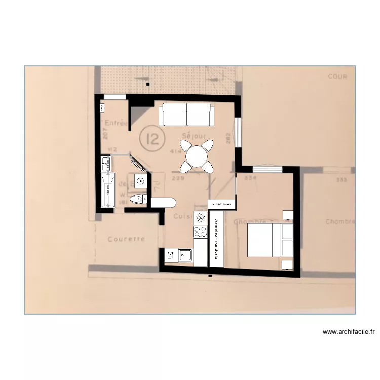 Rennequin 2nd cour v2. Plan de 