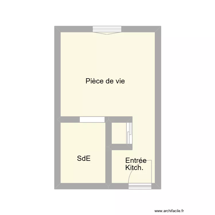 Croquis amiante 440601539. Plan de 3  et 16 m²