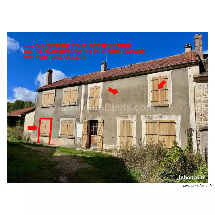 MODIFICATION FACADE MAISON. Plan de 