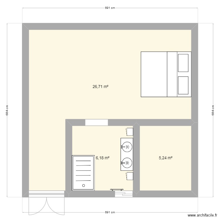 SUITE PARENTALE 2. Plan de 0 pièce et 0 m2