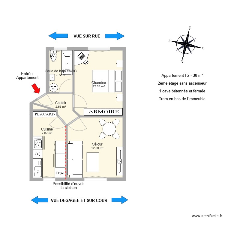 VALLON. Plan de 0 pièce et 0 m2