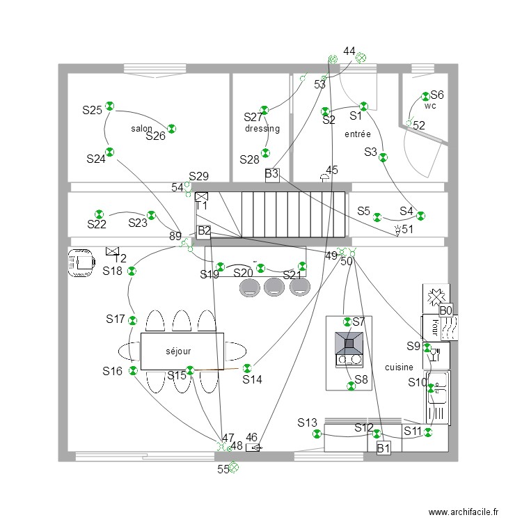 franck RdC Eclairage. Plan de 0 pièce et 0 m2