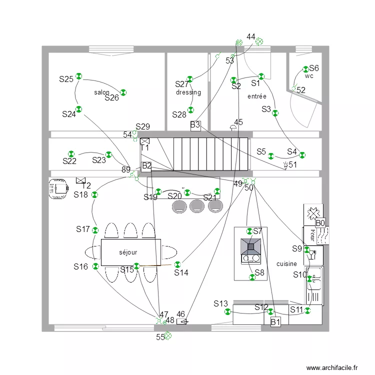 franck RdC Eclairage. Plan de franck RdC Eclairage. Plan de