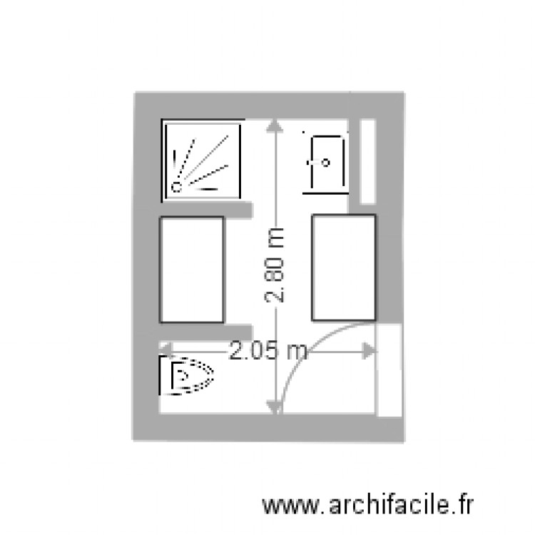 sdb syl 2ème. Plan de 0 pièce et 0 m2