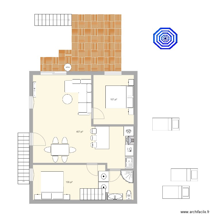 boucherie 2eme etage  3. Plan de 0 pièce et 0 m2