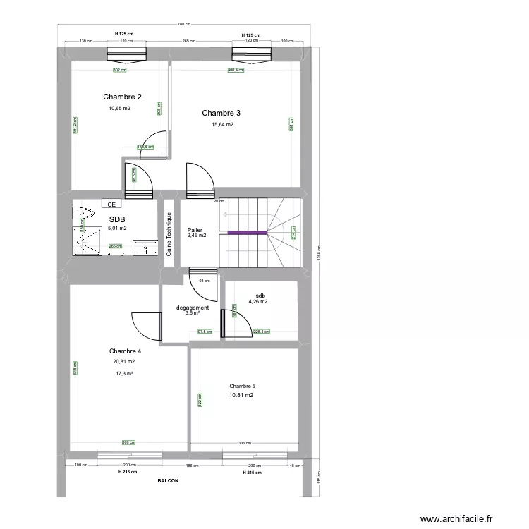 LOT B INDIVIDUELLE 2eme ETAGE 02 2023. Plan de 