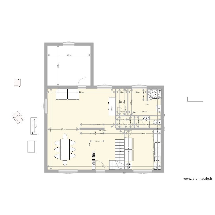 redene actuel. Plan de 0 pièce et 0 m2