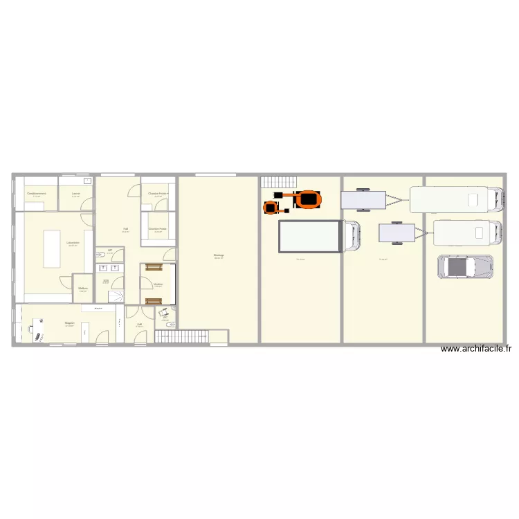 Hangar AGRICOLE 2. Plan de 