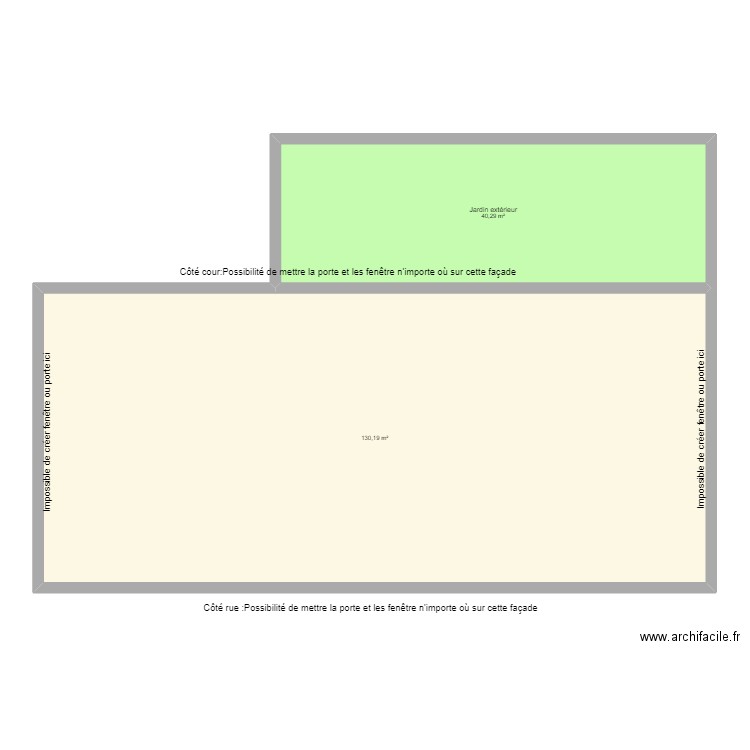 Juvisy Wurtz EXISTANT. Plan de 2 pièces et 170 m2