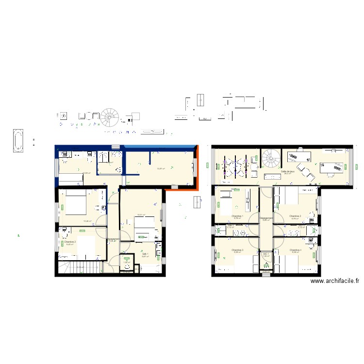 plan extension version simple version 2. Plan de 0 pièce et 0 m2