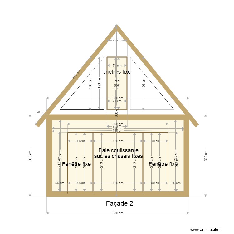 camporini facade 2. Plan de 0 pièce et 0 m2