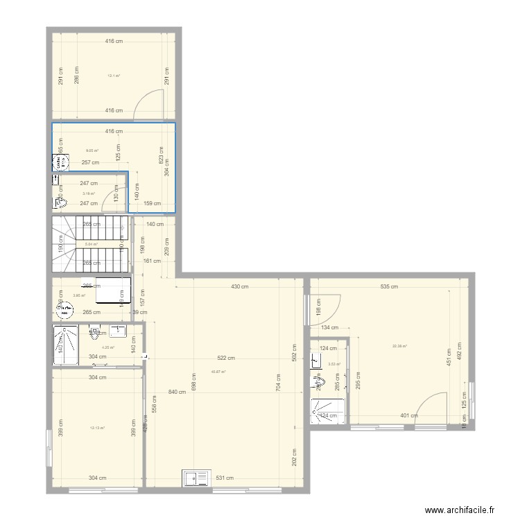 RDJ Jacqueline Février 2021  organisation des pièces V1. Plan de 0 pièce et 0 m2