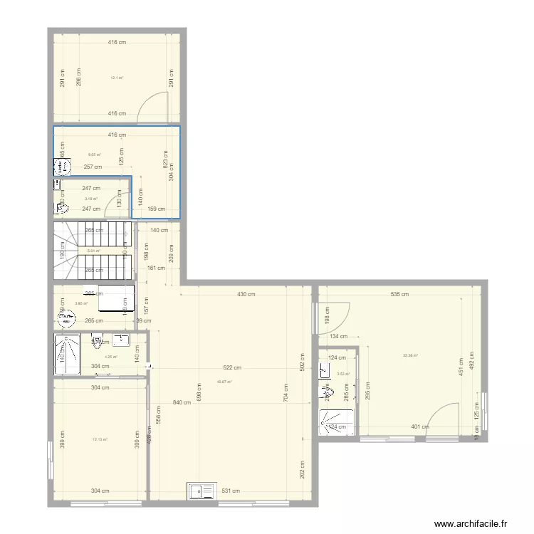 RDJ Jacqueline F&eacute;vrier 2021  organisation des pi&egrave;ces V1. Plan de 