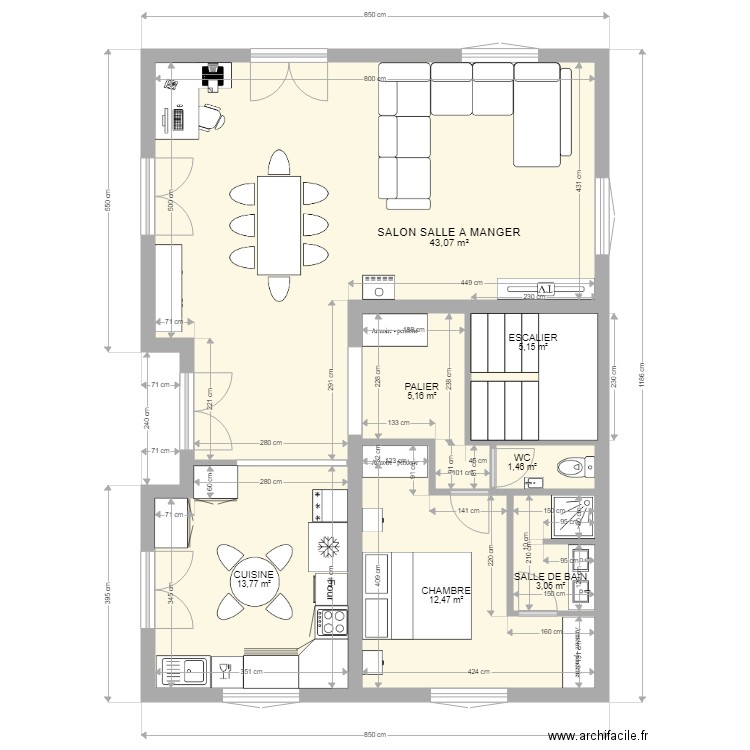 Rez de chaussée MAUCOR. Plan de 0 pièce et 0 m2