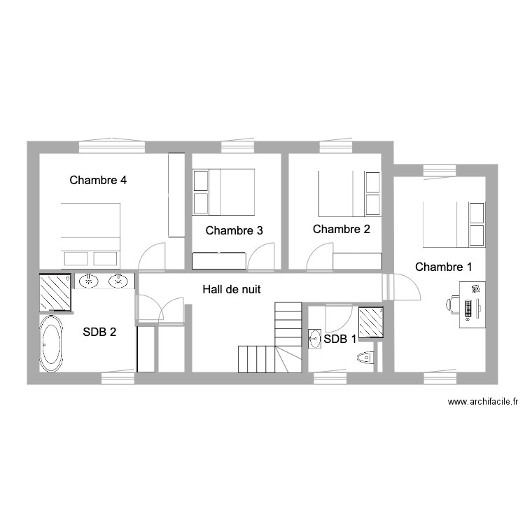 Ormes 3 1er étage . Plan de 0 pièce et 0 m2