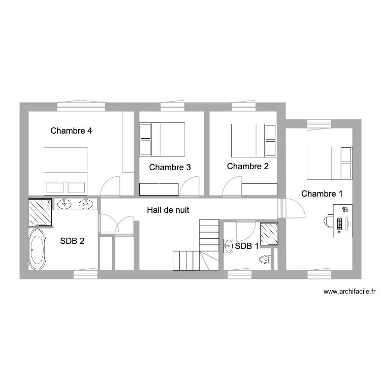 Ormes 3 1er &eacute;tage . Plan de 