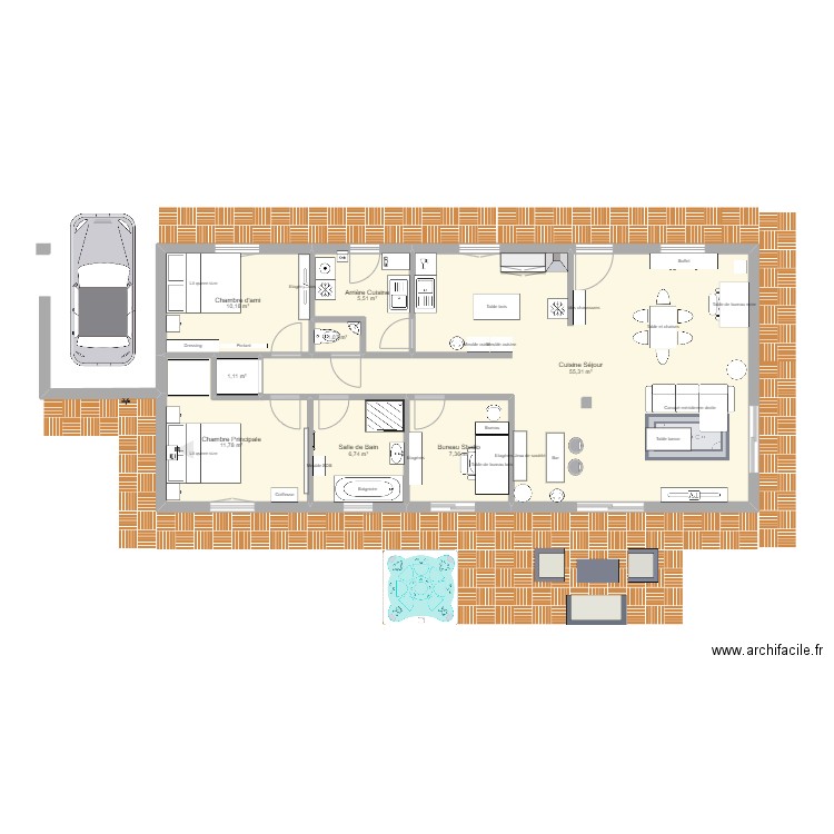maison. Plan de 0 pièce et 0 m2
