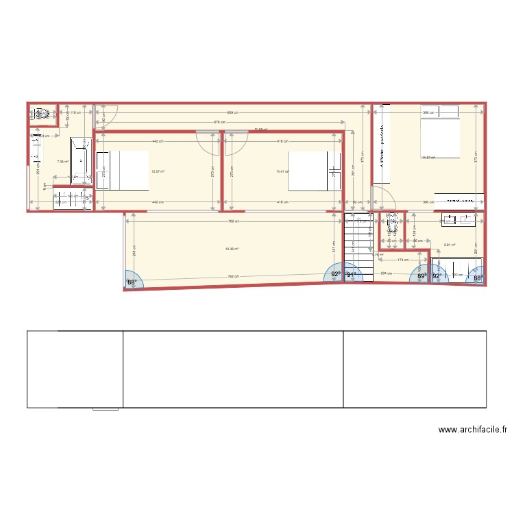 Le Reclus étage 1. Plan de 0 pièce et 0 m2