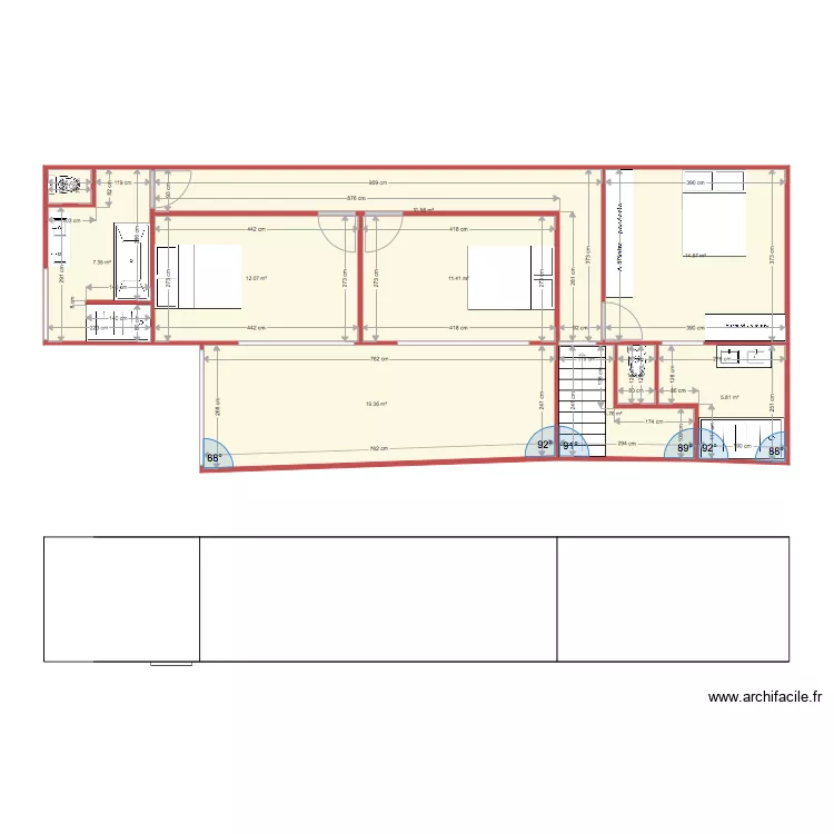 Le Reclus étage 1. Plan de Le Reclus étage 1. Plan de