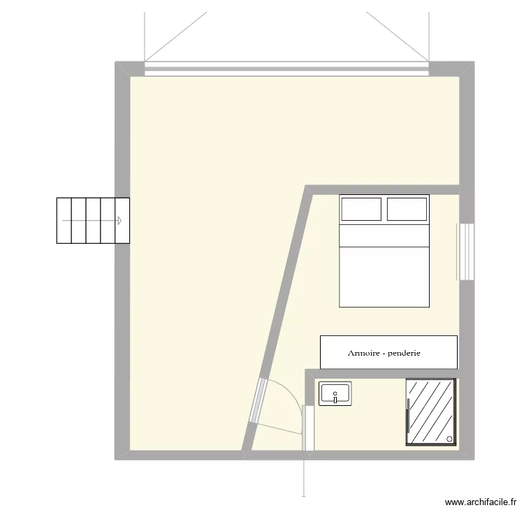 GARAGE  BUREAU. Plan de 