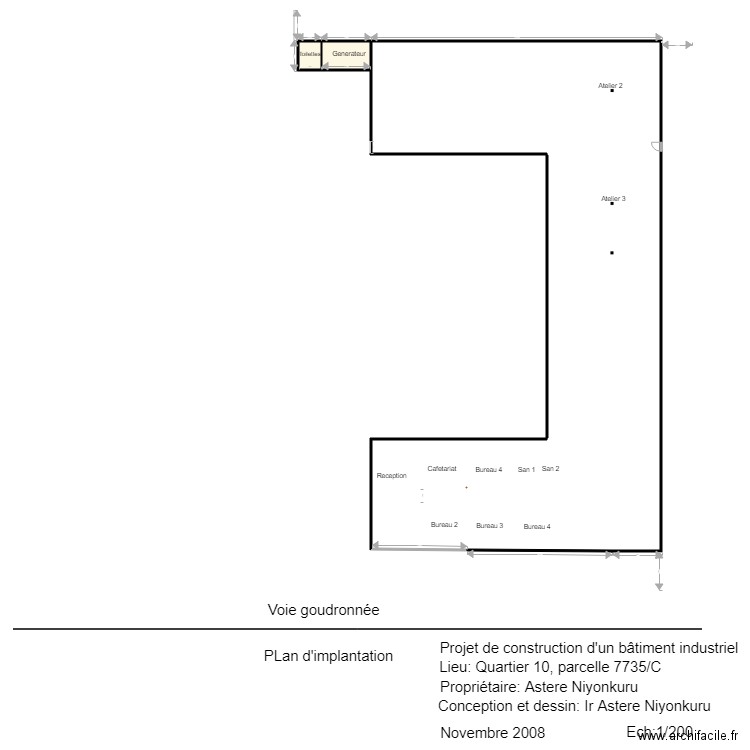 implantation normes. Plan de 0 pièce et 0 m2