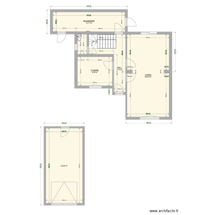 ARQUET 157b. Plan de 5 pièces et 87 m2