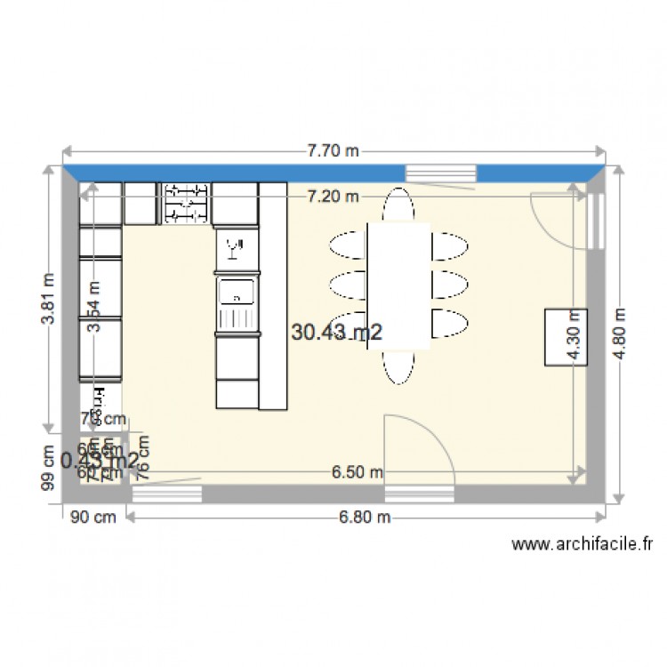 cuisine séjour Bastide bis. Plan de 0 pièce et 0 m2