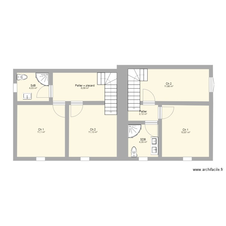 Plan actuel les Rousseaux. Plan de 0 pièce et 0 m2