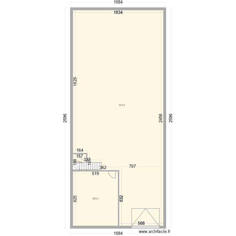 MCT Seynod extension. Plan de 3 pièces et 253 m2