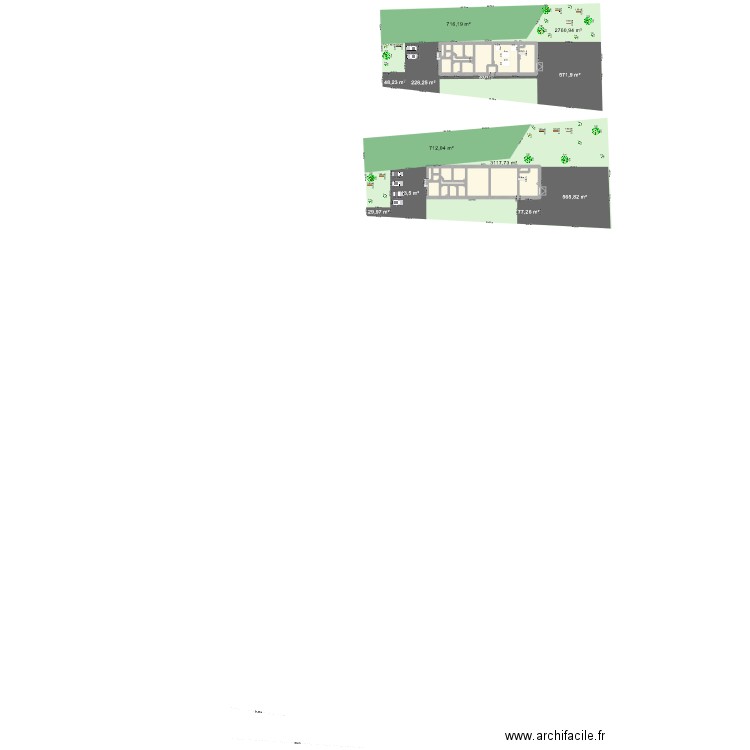 Batiment St Jean de Braye. Plan de 28 pièces et 781 m2