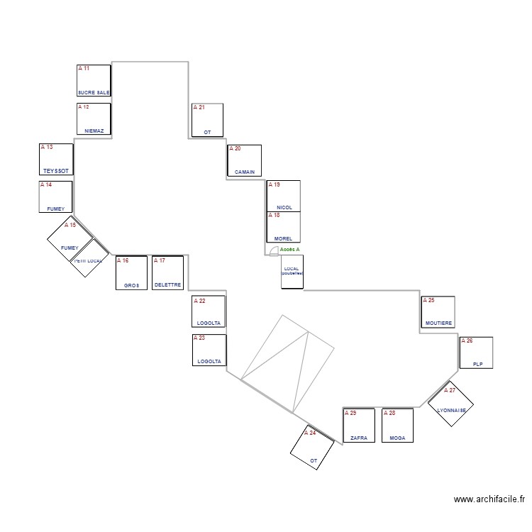 Garages A côté passerelle. Plan de 0 pièce et 0 m2