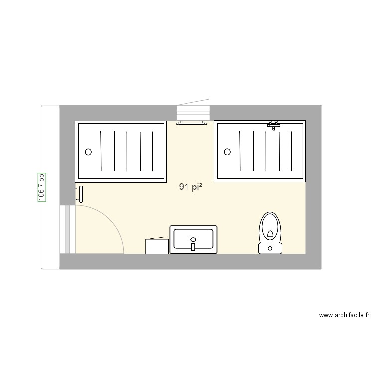 Salle de bain 20. Plan de 0 pièce et 0 m2