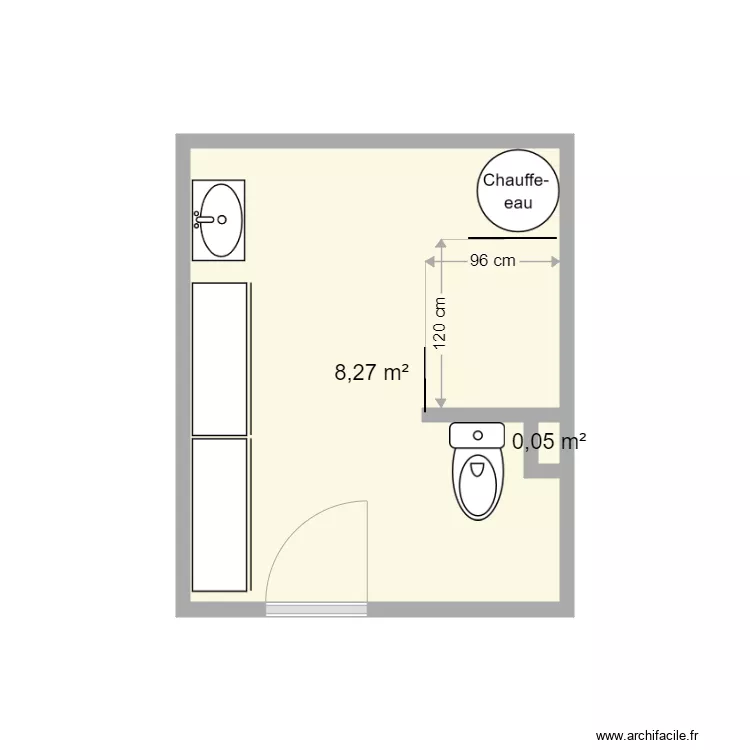 Baudier SDB projet. Plan de 