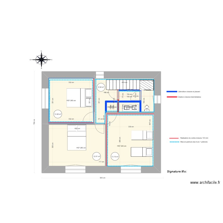 R+1 TYFLORES. Plan de 0 pièce et 0 m2