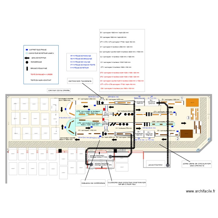 implantation production modifié V37 version sans UV avec lames de parquets. Plan de 1 pièce et 285 m2