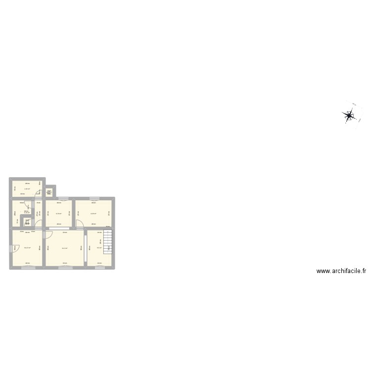 MAISON RDC & N+1 BERNARD modifie. Plan de 8 pièces et 60 m2