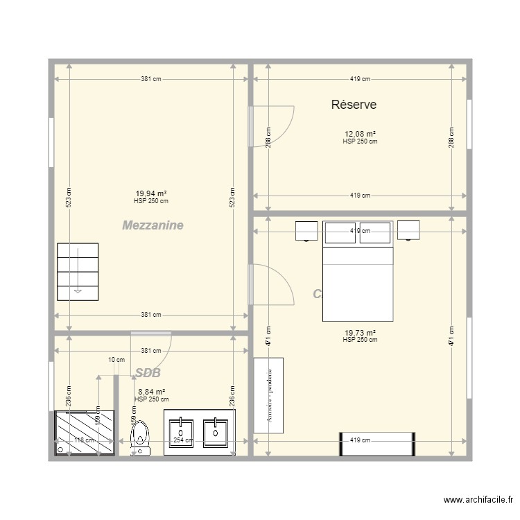 R+1 Goarin. Plan de 0 pièce et 0 m2
