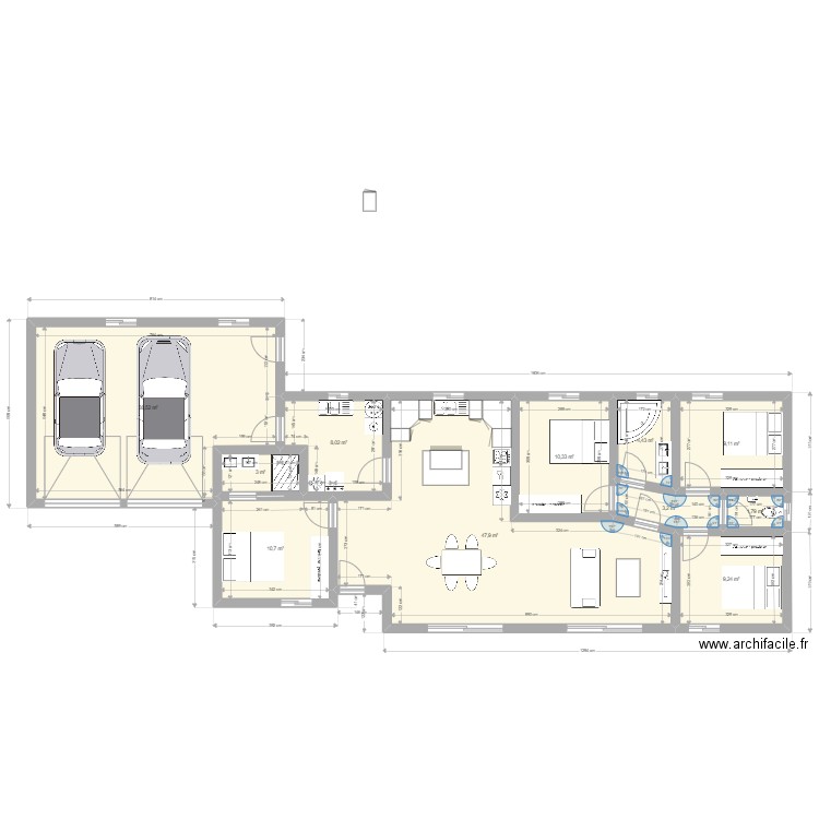 maison 02. Plan de 11 pièces et 146 m2