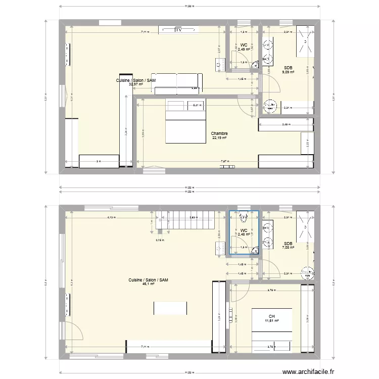 MAISON 1. Plan de 