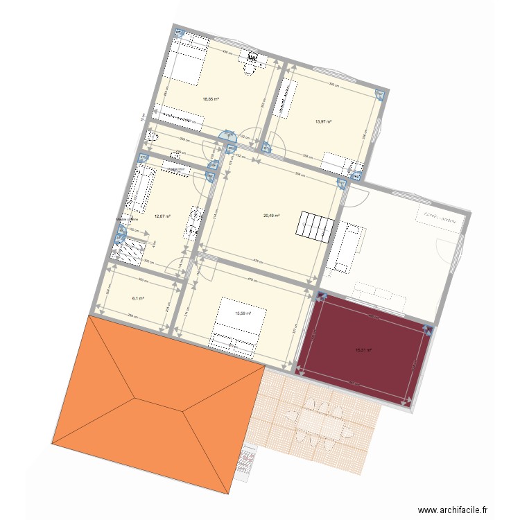 maison 1. Plan de 0 pièce et 0 m2