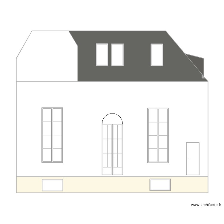 Plan facade avant Après. Plan de 0 pièce et 0 m2