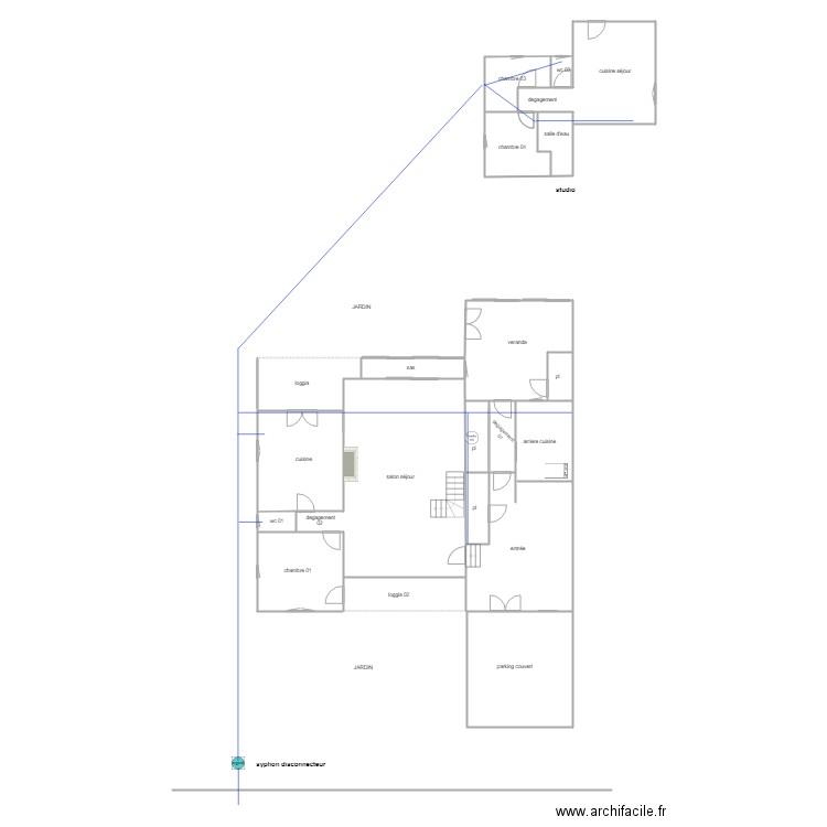 maindron rdc ass. Plan de 0 pièce et 0 m2